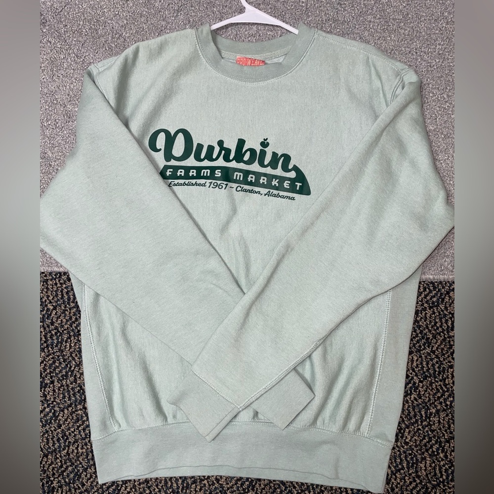 Mint Green Durbin’s farmers market Crewneck Sweatshirt